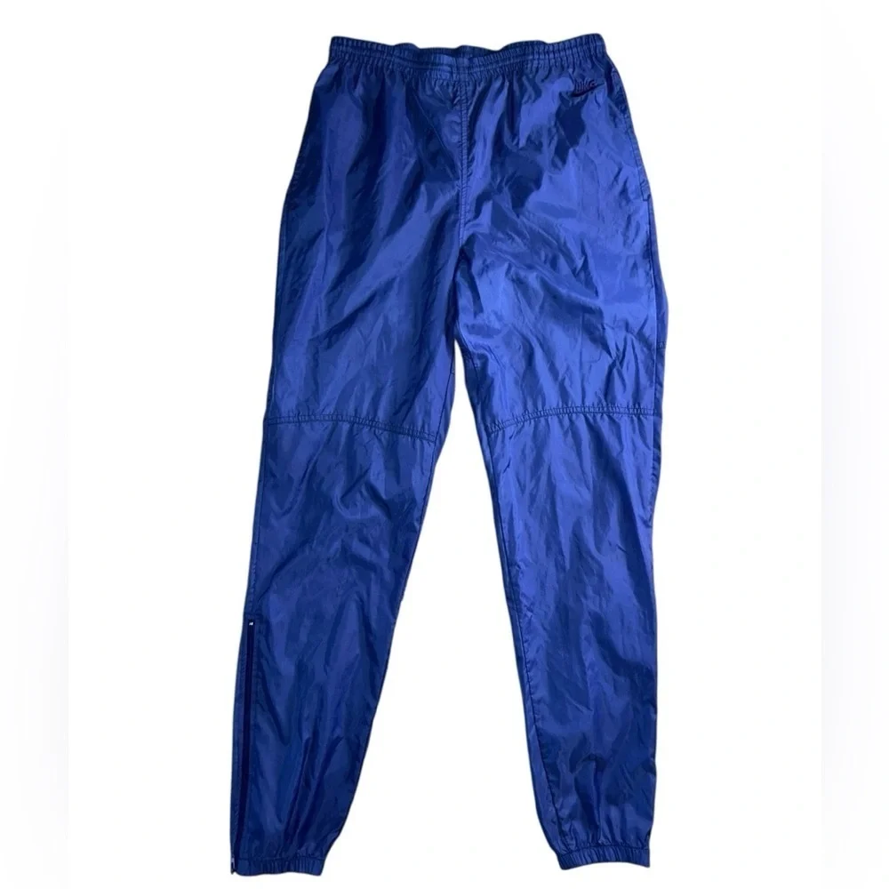 Nike Windbreaker Ankle Zip Track Pants Mens Size Medium Blue Thin Lightweight